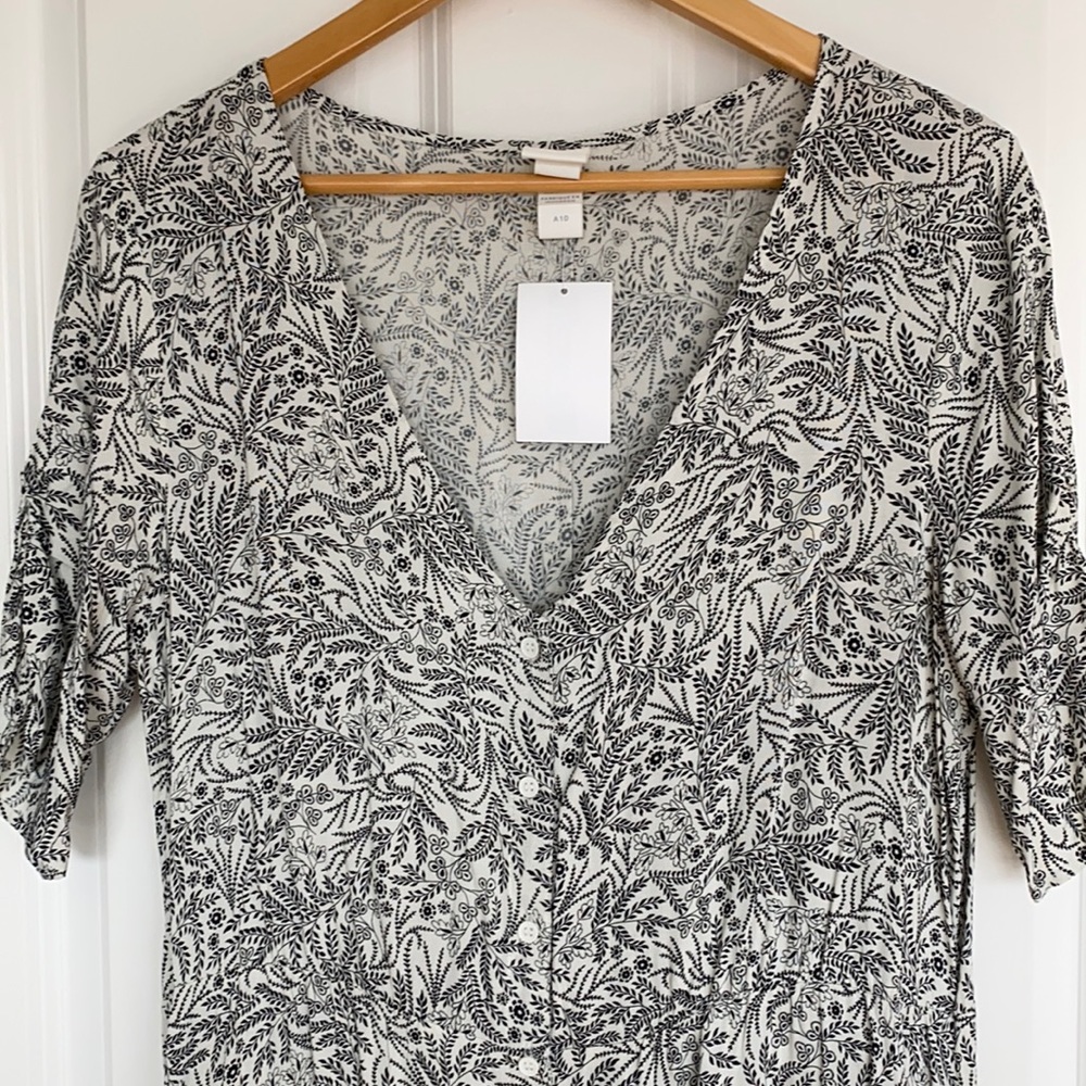 H&M midi button dress NWT